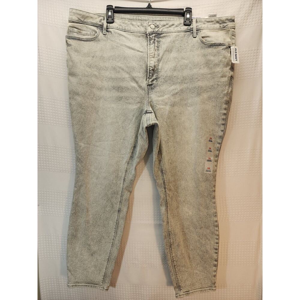 Old Navy Jeans Womens Size 26 Rockstar Super Skinny High Rise Gray 5115